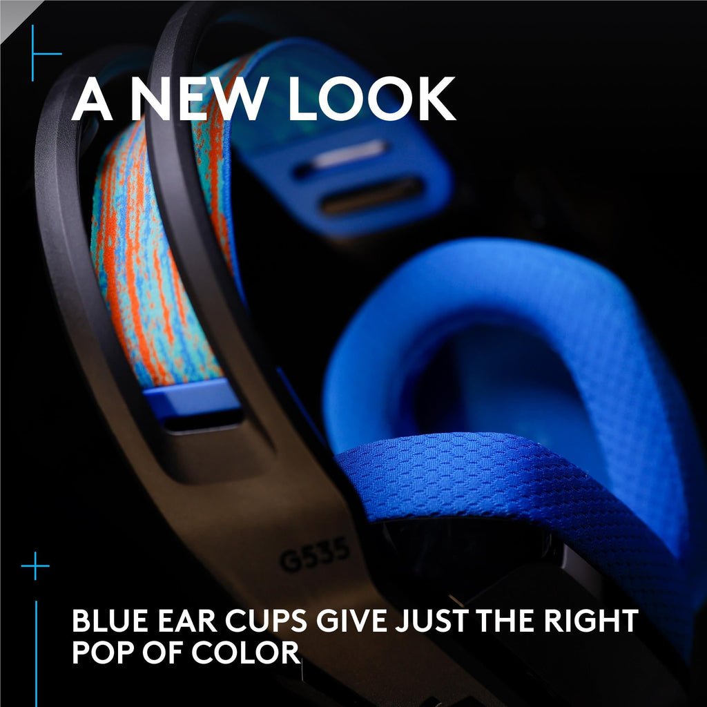 Logitech G G535 LIGHTSPEED Wireless Gaming Headset for PlayStation 5 (Black/Blue)