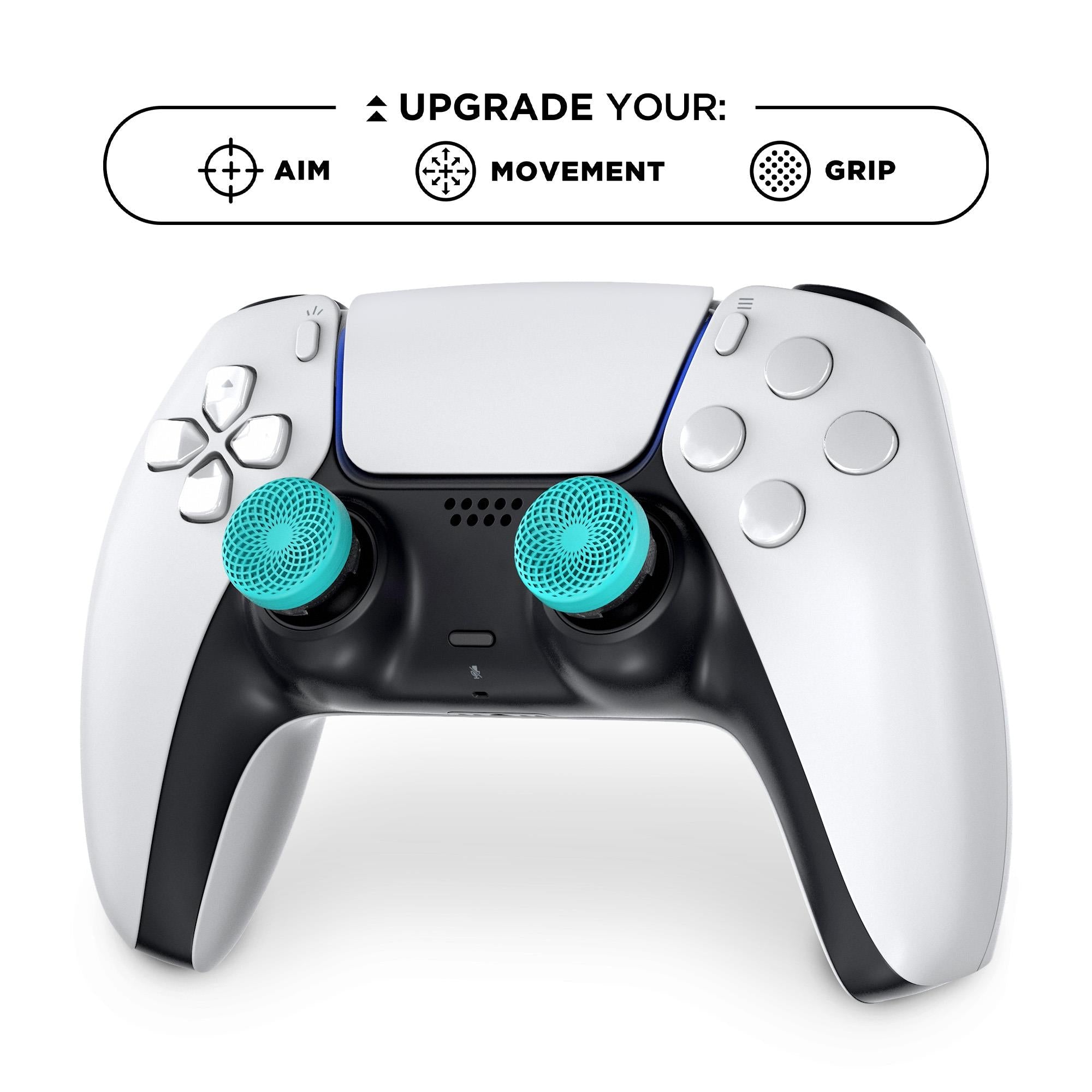 KontrolFreak Action Lotus (Teal Blue/Clear) Kit for PlayStation