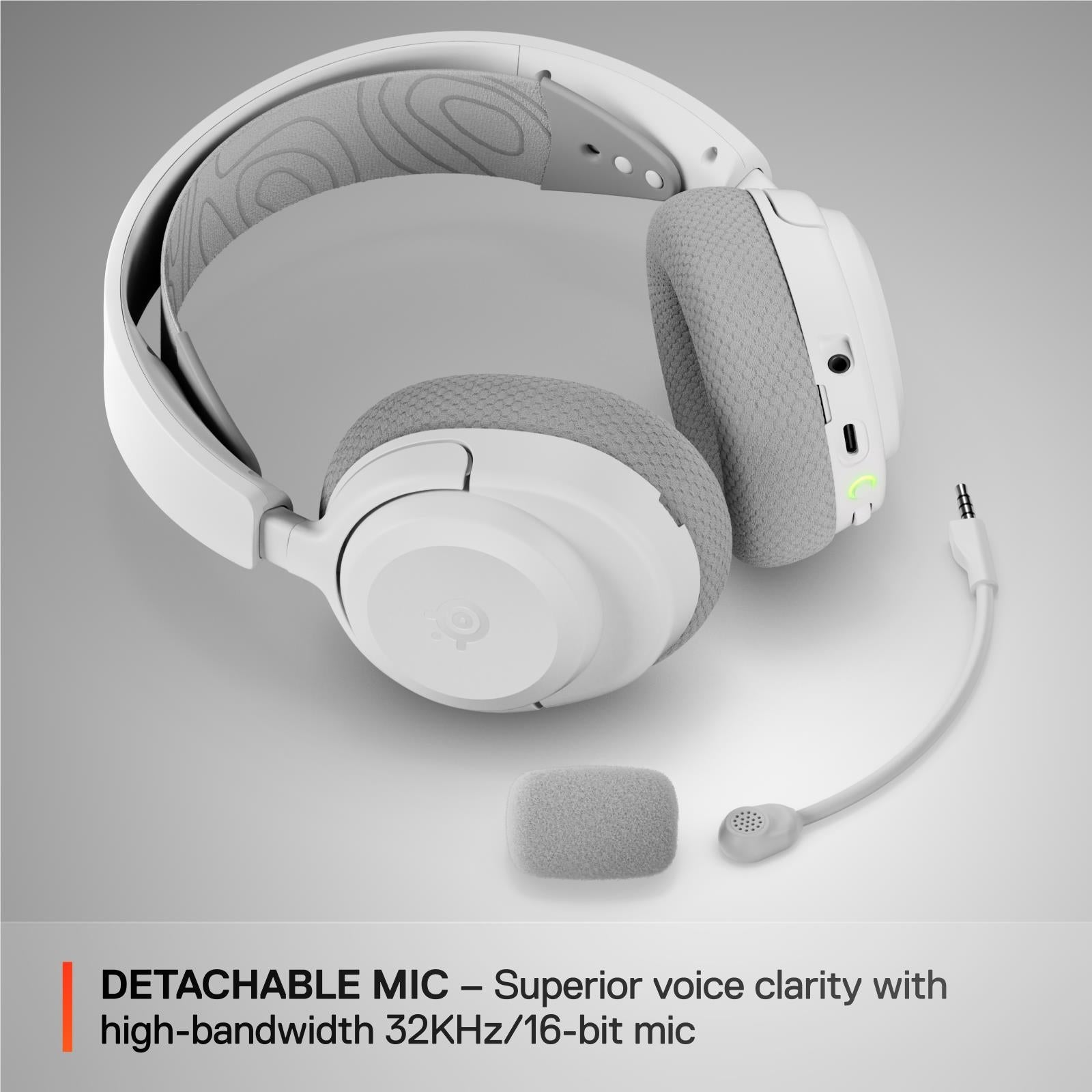 SteelSeries Arctis Nova 3P Wireless Multi-Platform Gaming Headset (White)