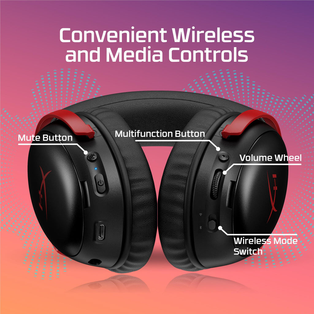 HyperX Cloud III S Wireless Gaming Headset (Black/Red)
