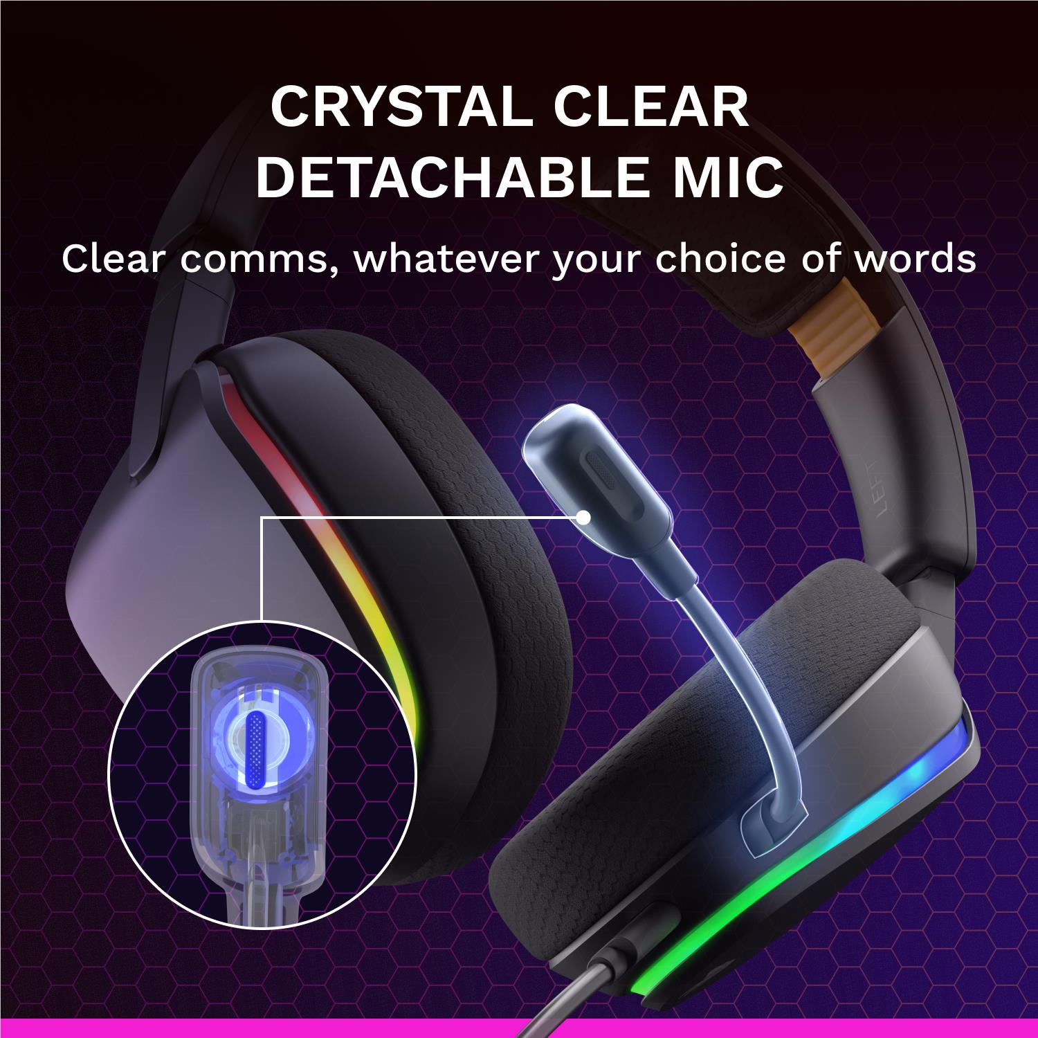 Glorious GHS Eternal RGB Stereo RGB Gaming Headset for PS5, PS4, Switch and PC (Black)