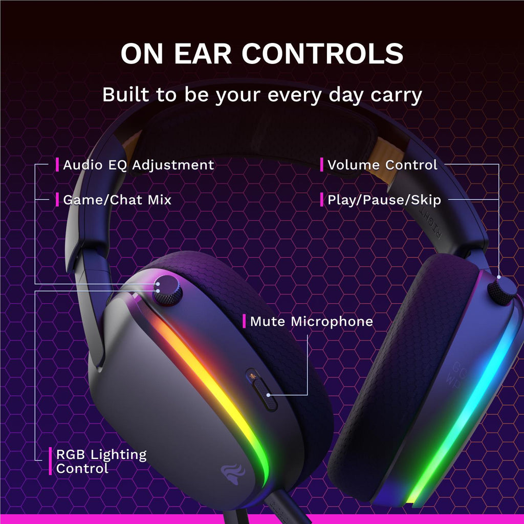 Glorious GHS Eternal RGB Stereo RGB Gaming Headset for PS5, PS4, Switch and PC (Black)