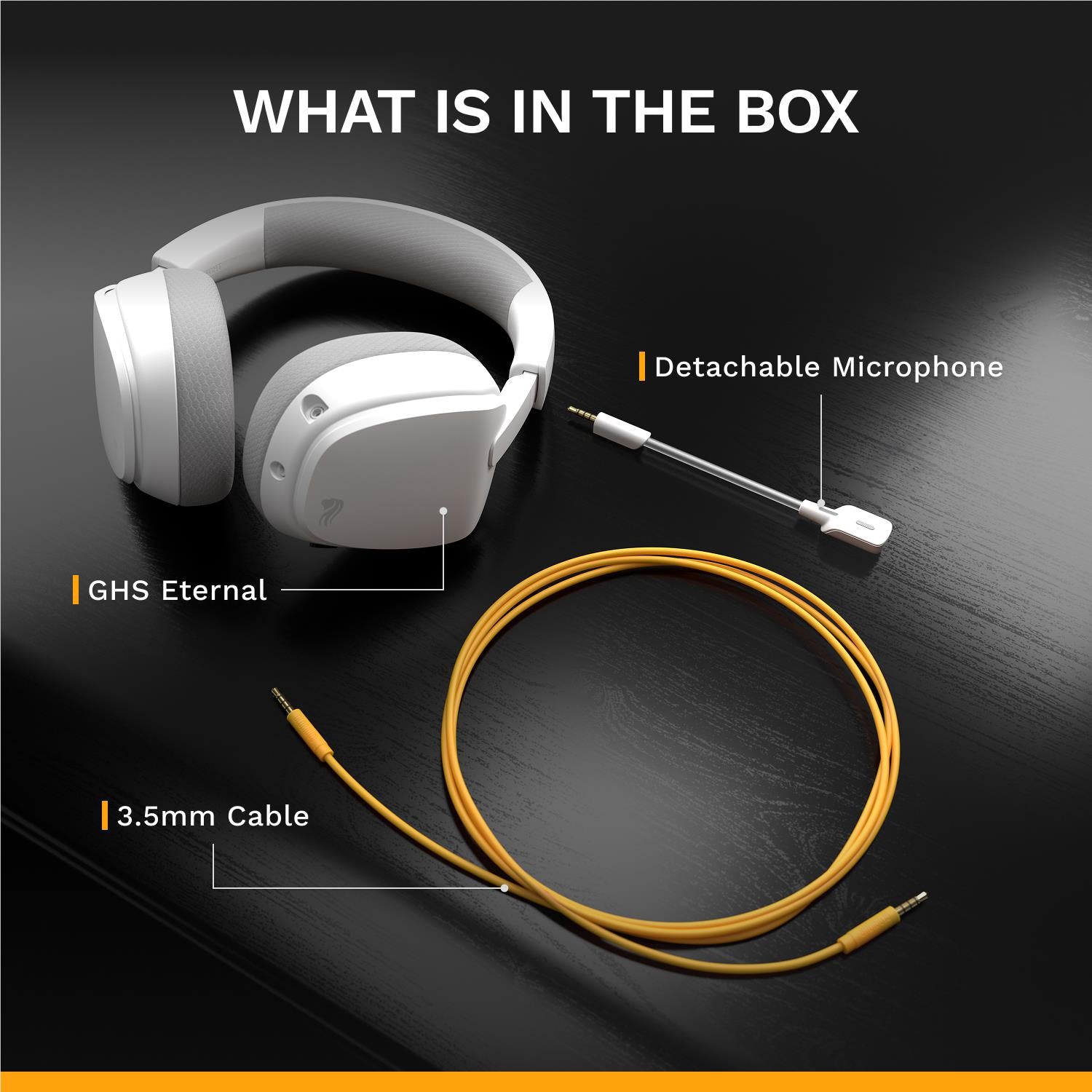 Glorious GHS Eternal Stereo Gaming Headset for PS5, PS4, Xbox, Switch and PC (White)